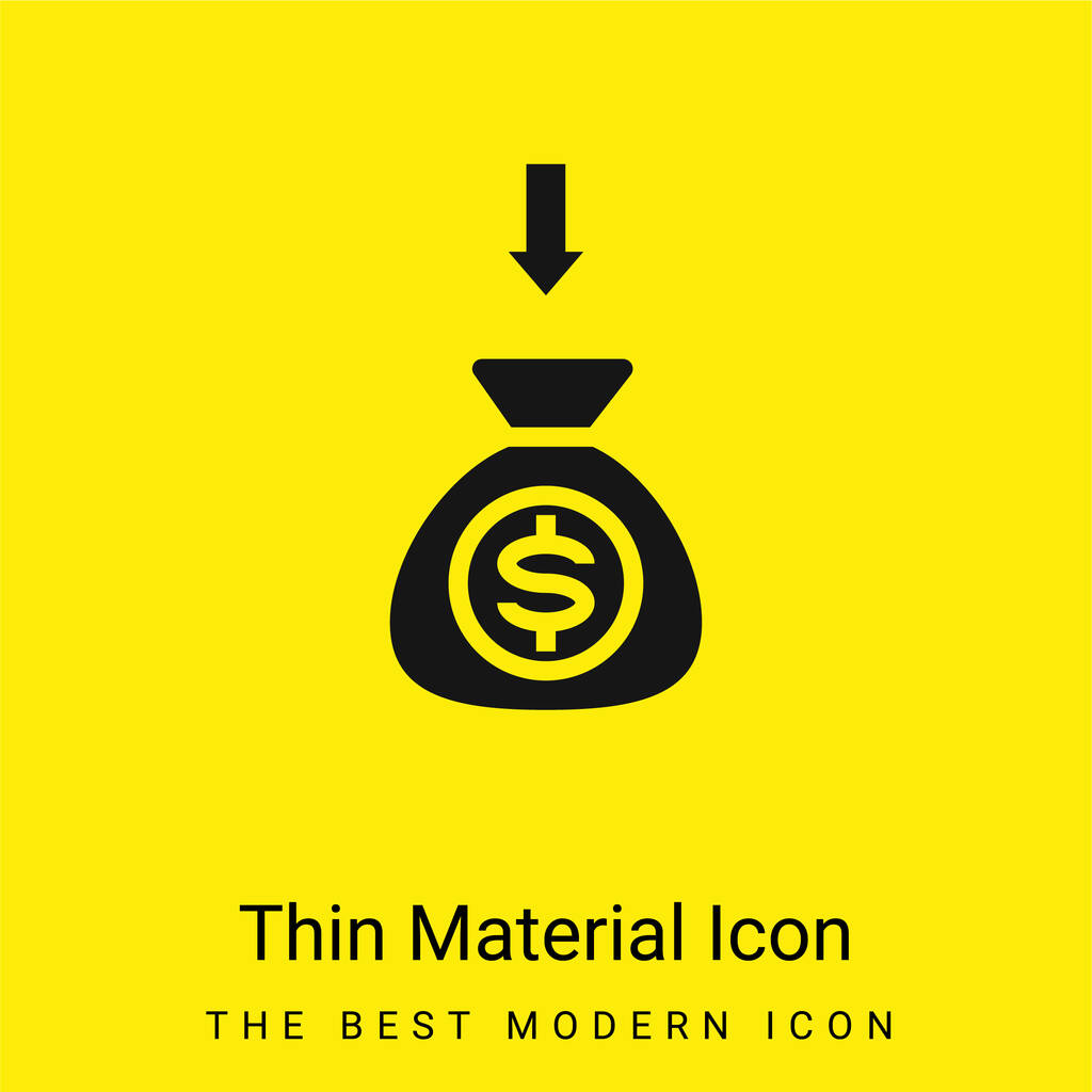 Frecce icona materiale giallo brillante minimo - Vettoriali, immagini