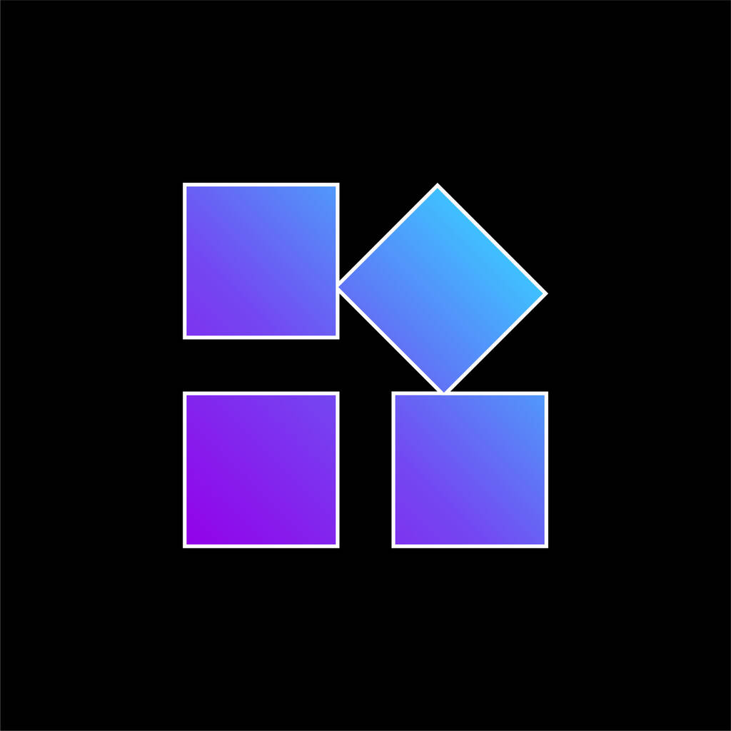 Aplikacja niebieska ikona wektora gradientu - Wektor, obraz