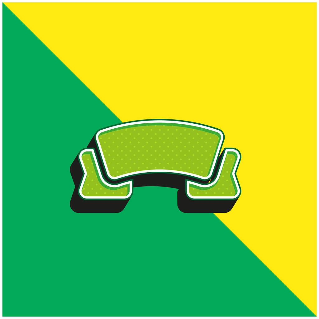 Banner Zelená a žlutá moderní 3D vektorové logo ikony - Vektor, obrázek