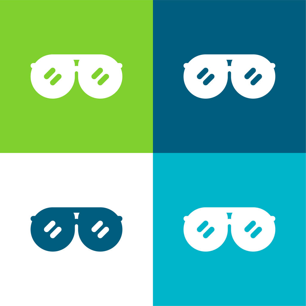 Accessory Flat four color minimal icon set - Vector, Image