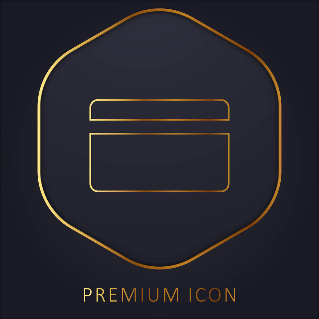 Bank Credit Card golden line premium logo or icon - Vector, Image