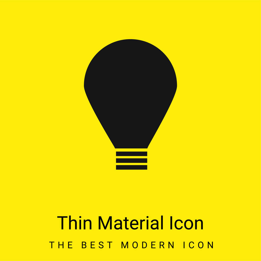 Duża żarówka minimalna jasnożółta ikona materiału - Wektor, obraz