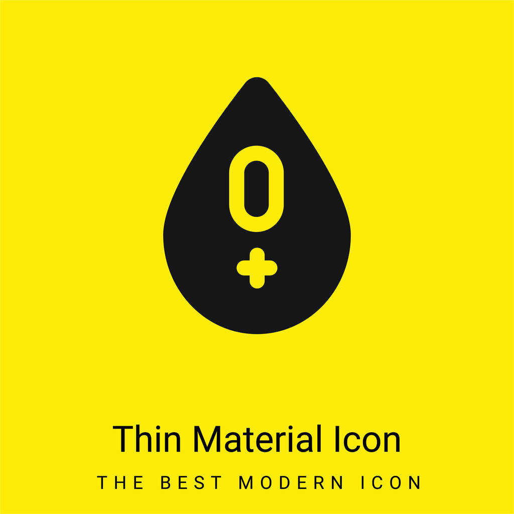 Krevní skupina minimální jasně žlutý materiál ikona - Vektor, obrázek