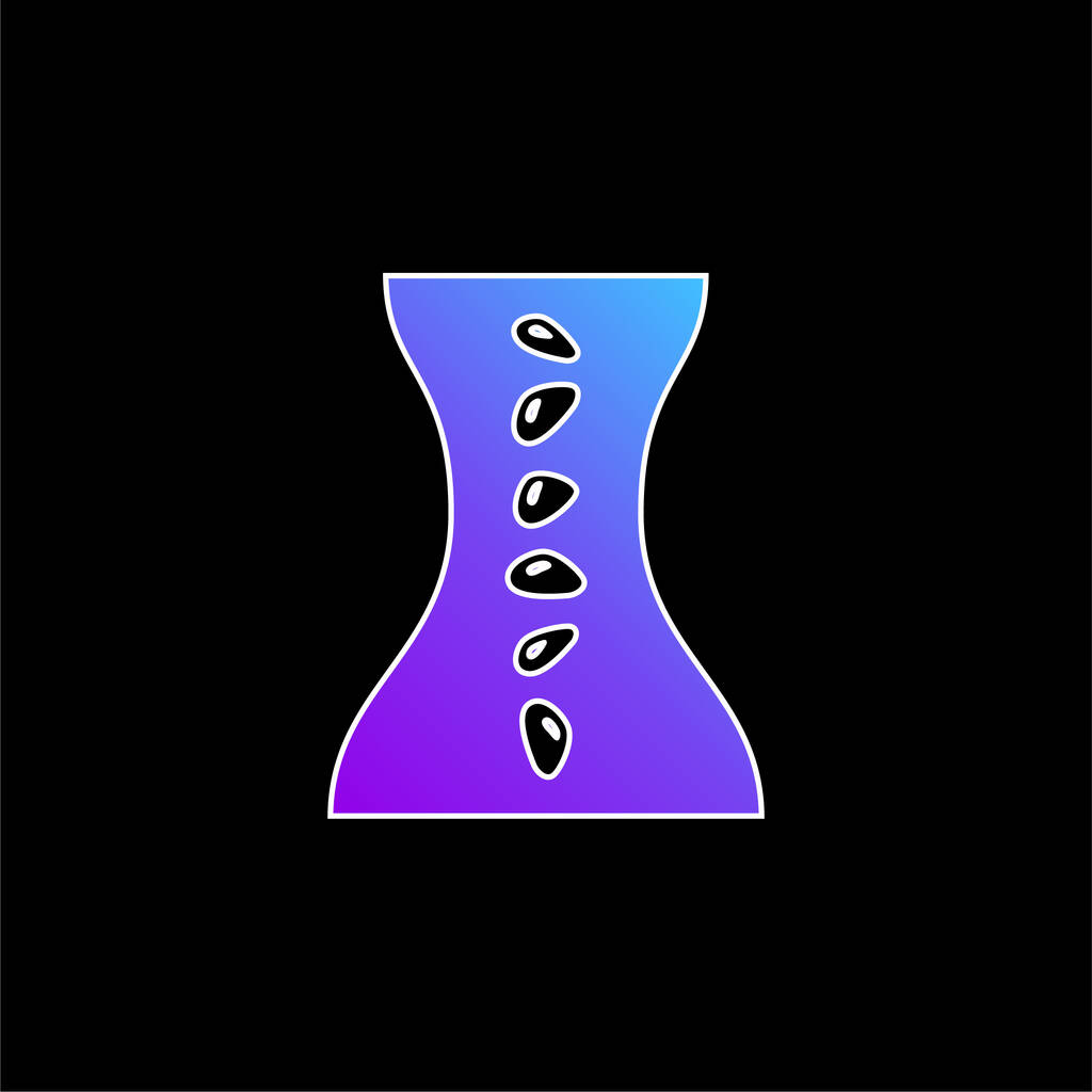 Corpo Spa e massagem ícone de vetor gradiente azul - Vetor, Imagem