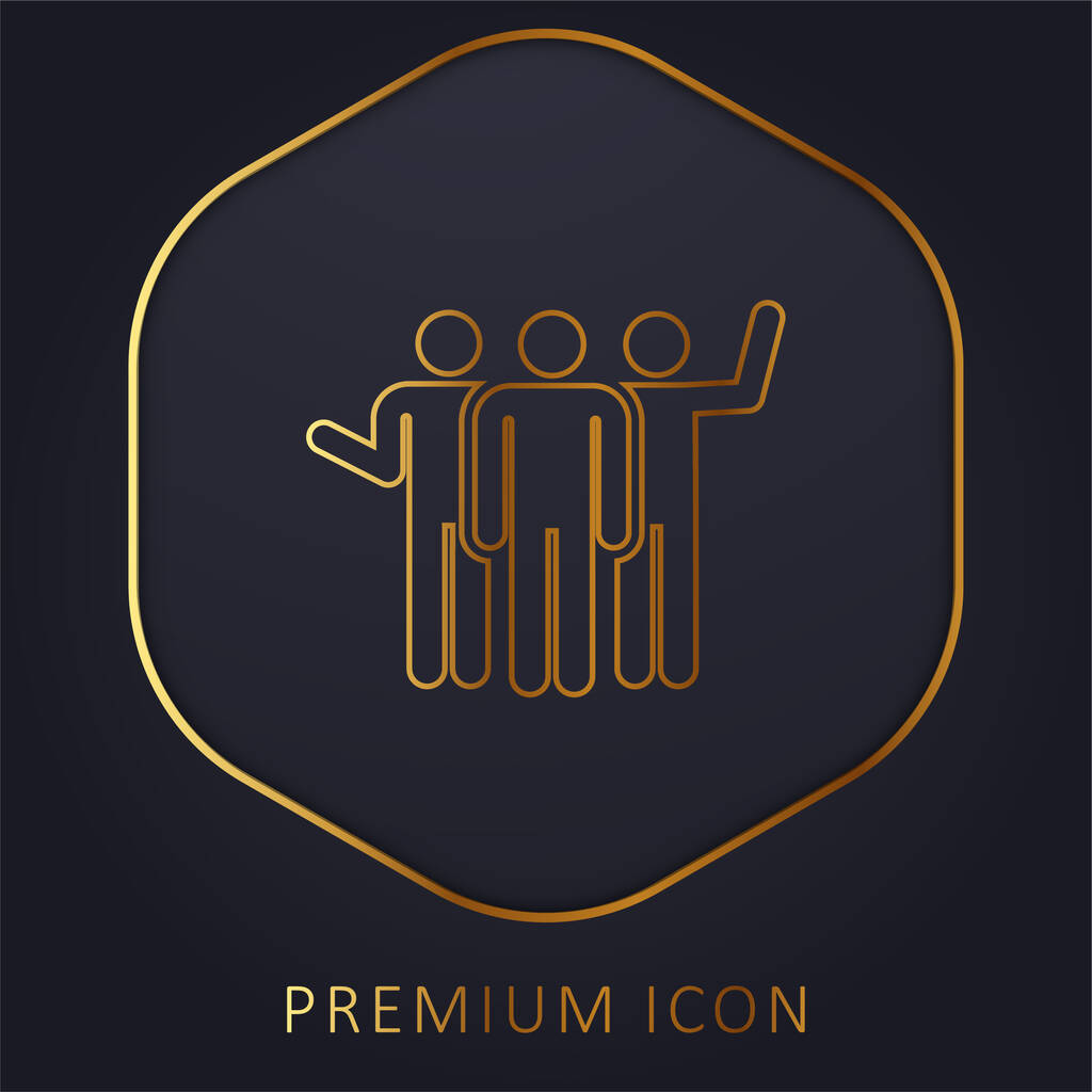 Opaska złotej linii logo premium lub ikona - Wektor, obraz