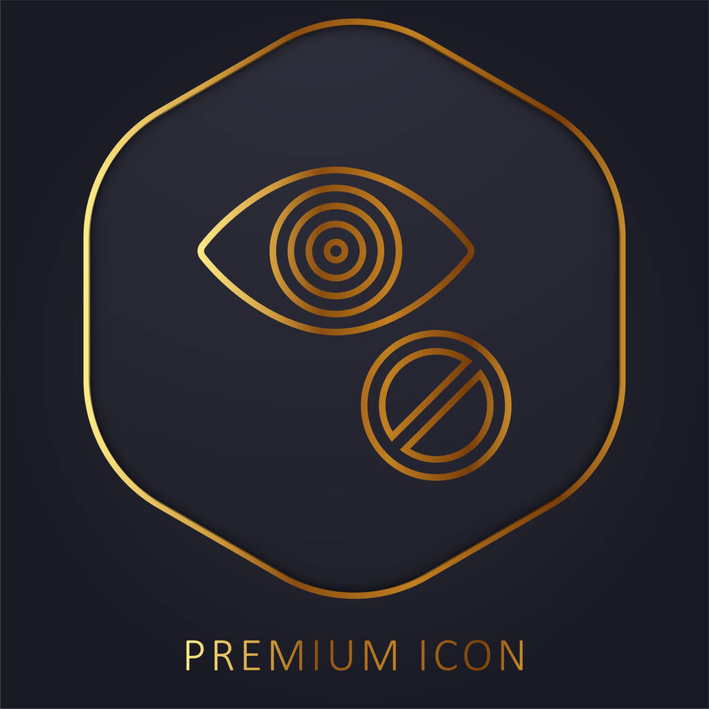 Blind golden line premium logo or icon - Vector, Image