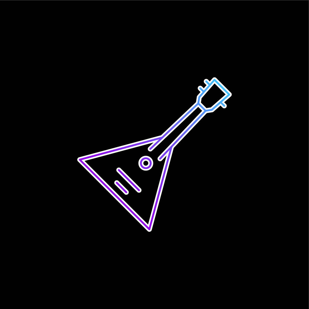 Значок голубого градиента балалайки - Вектор,изображение