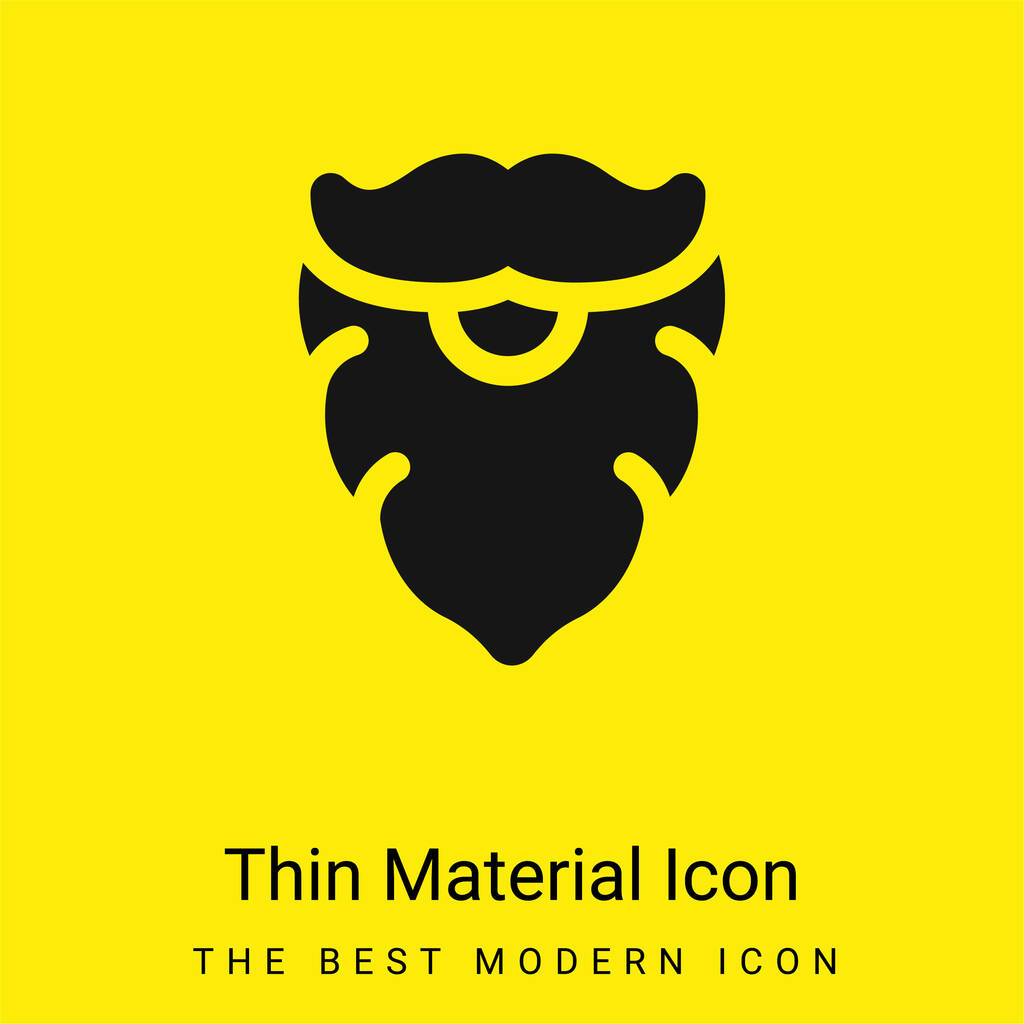 Barbe minime icône matérielle jaune vif - Vecteur, image