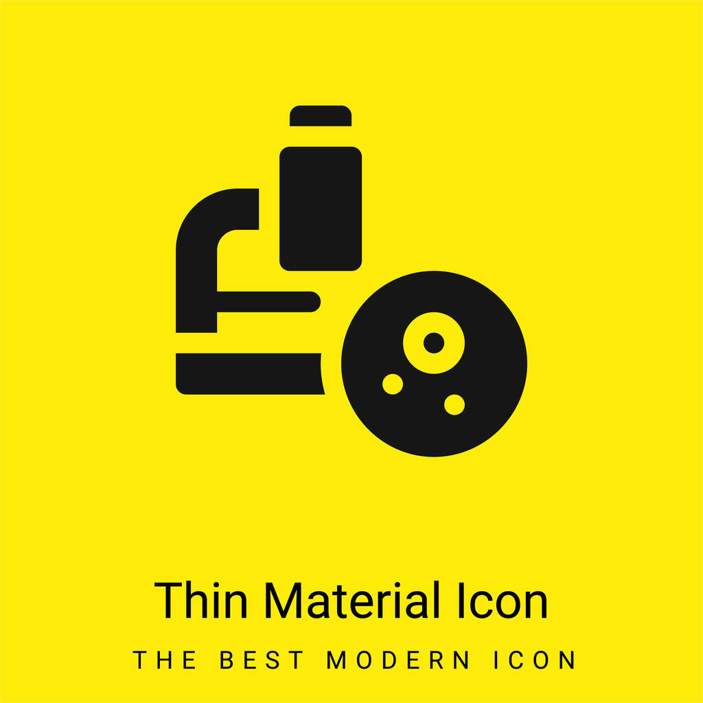 Biopsy minimal bright yellow material icon - Vector, Image