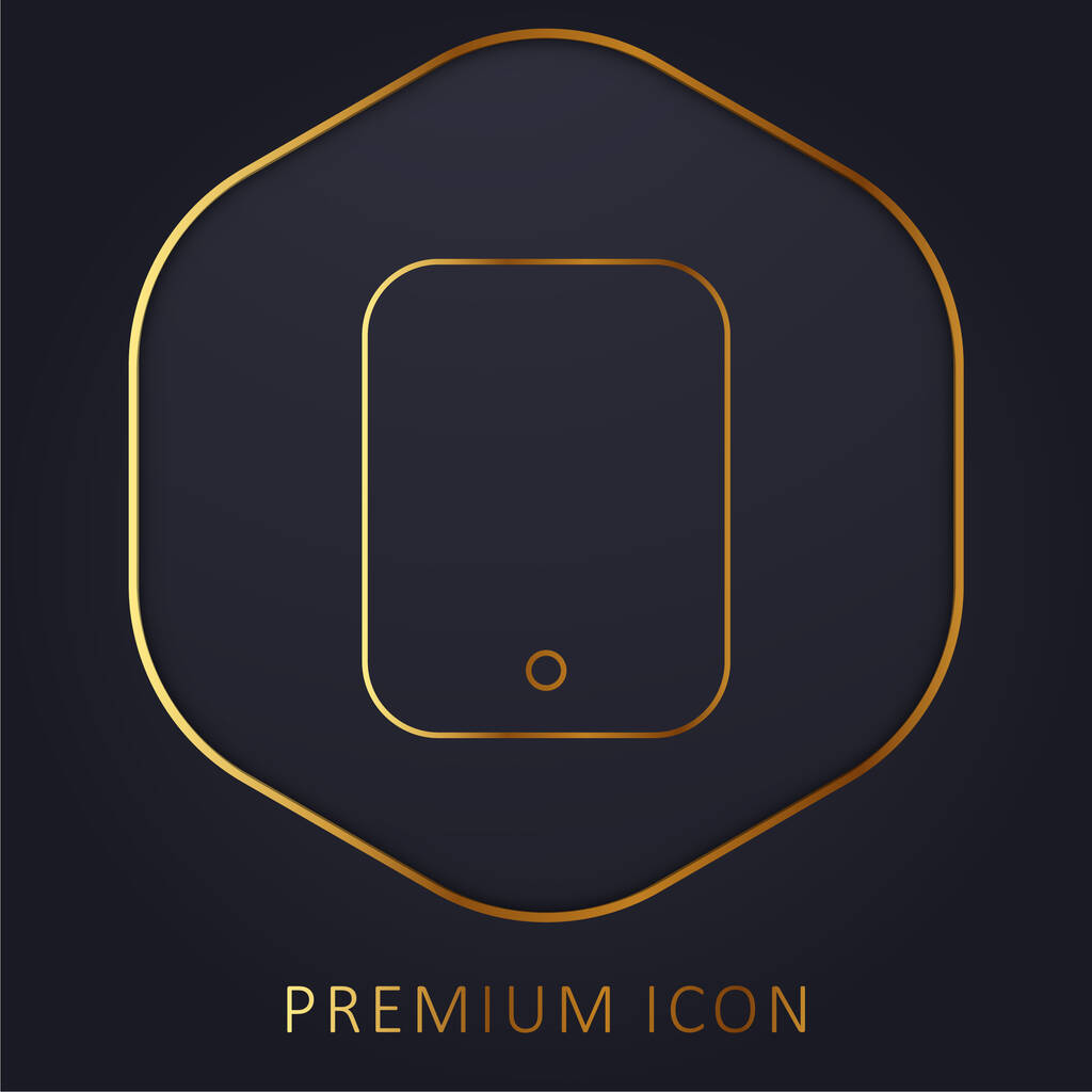 Zurück Ipad goldene Linie Premium-Logo oder Symbol - Vektor, Bild