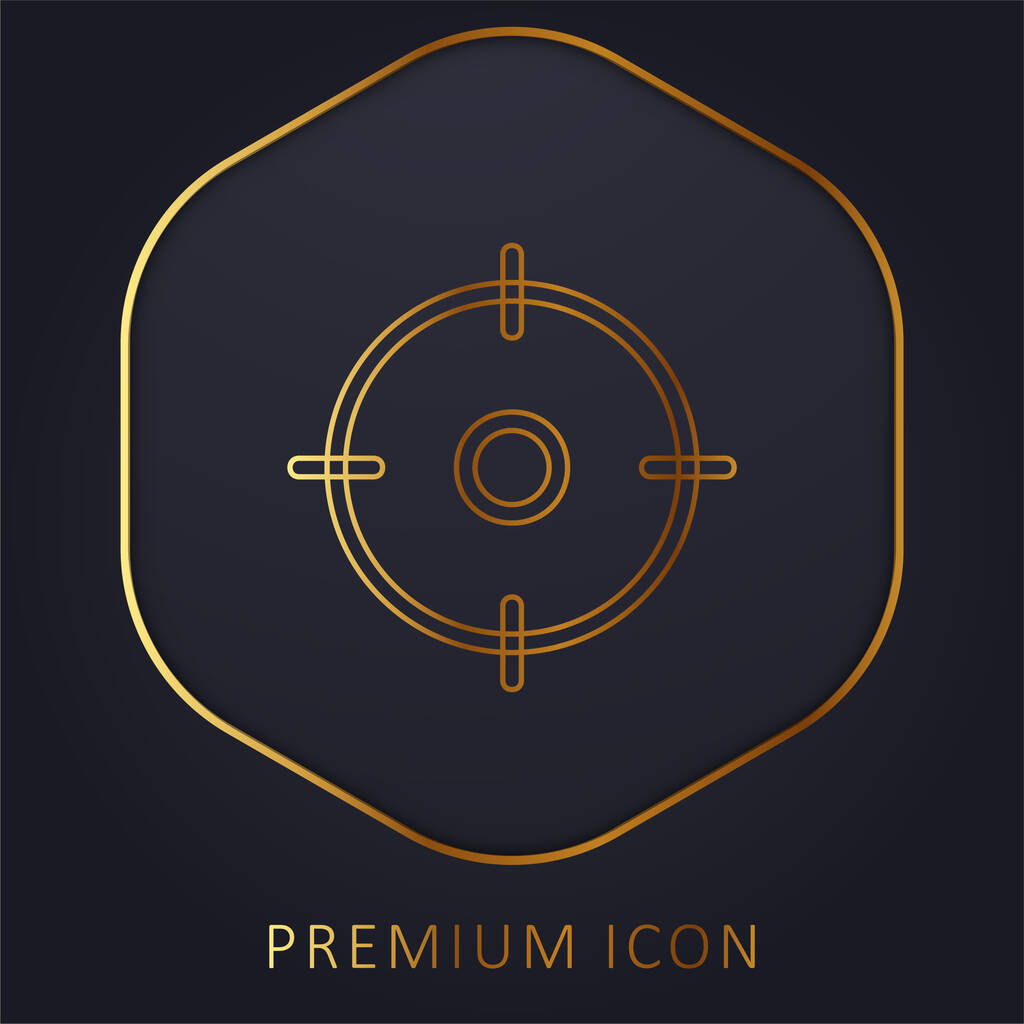 Cél arany vonal prémium logó vagy ikon - Vektor, kép
