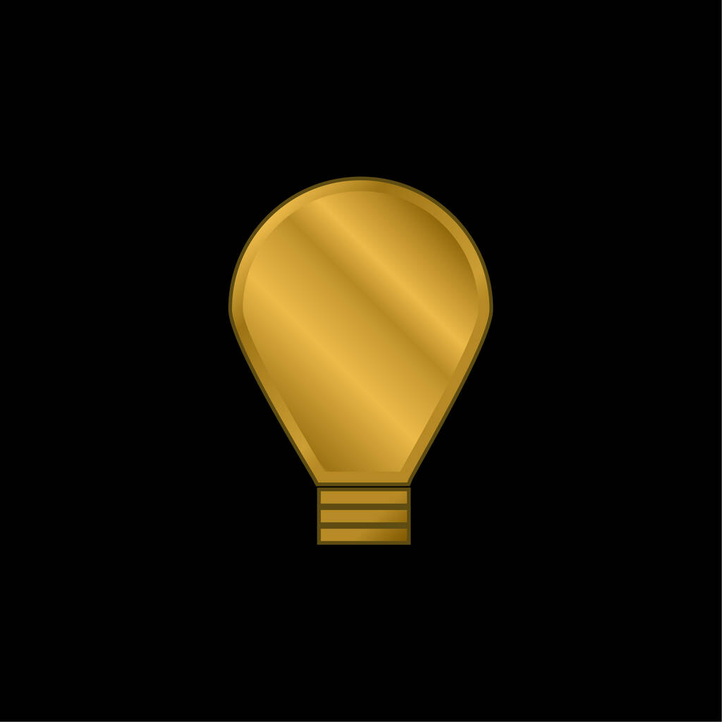 Grande lampadina placcato oro icona metallica o logo vettoriale - Vettoriali, immagini