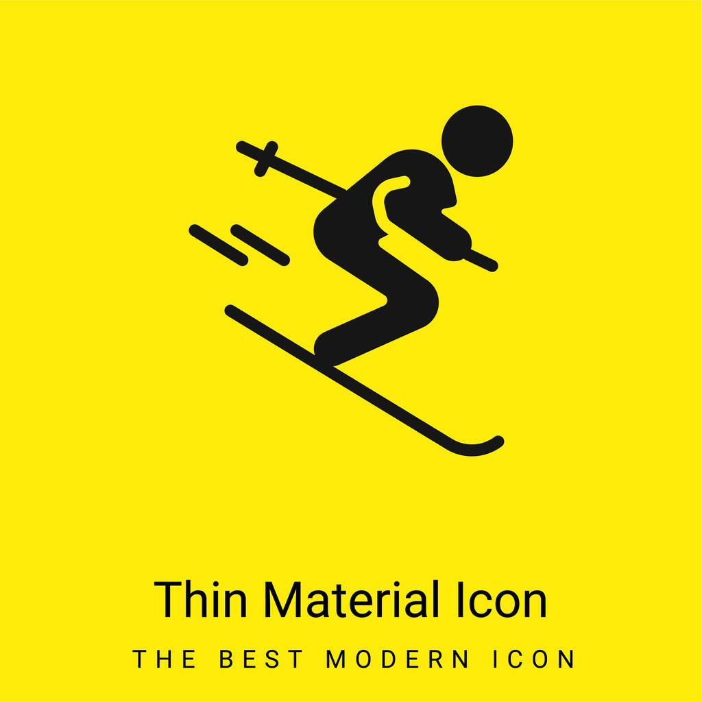 Alpská minimální jasně žlutá ikona materiálu - Vektor, obrázek