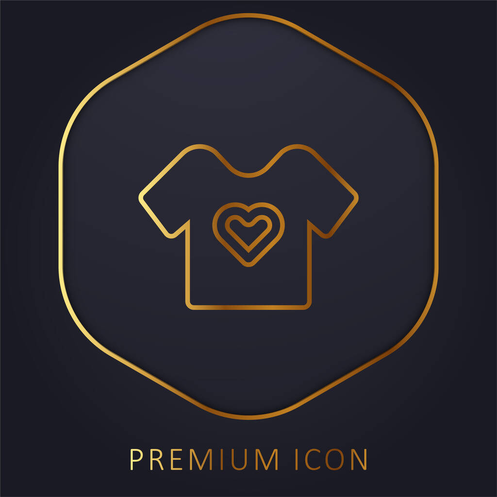 Paño de bebé línea de oro logotipo premium o icono - Vector, imagen