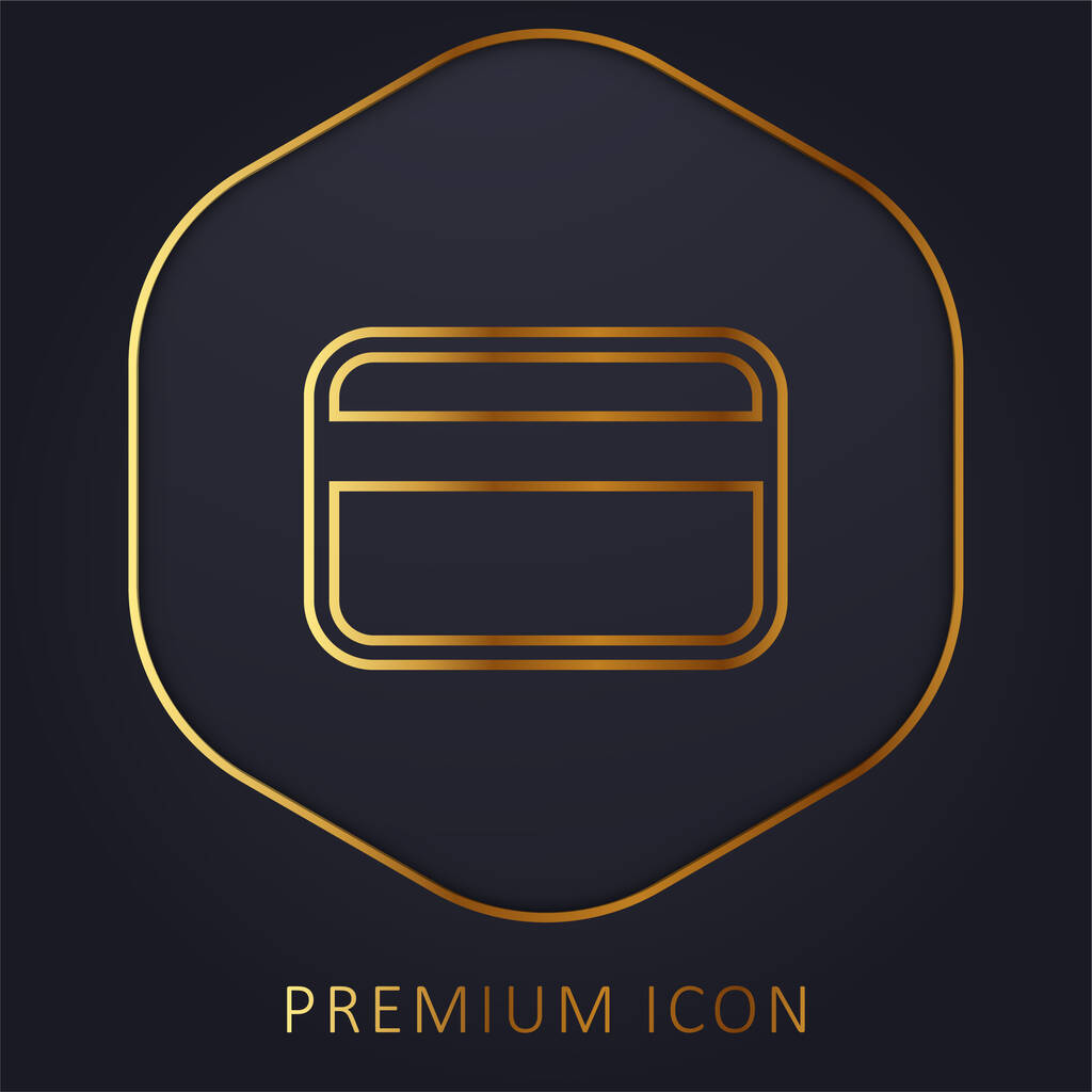 Big Credit Card gouden lijn premium logo of pictogram - Vector, afbeelding