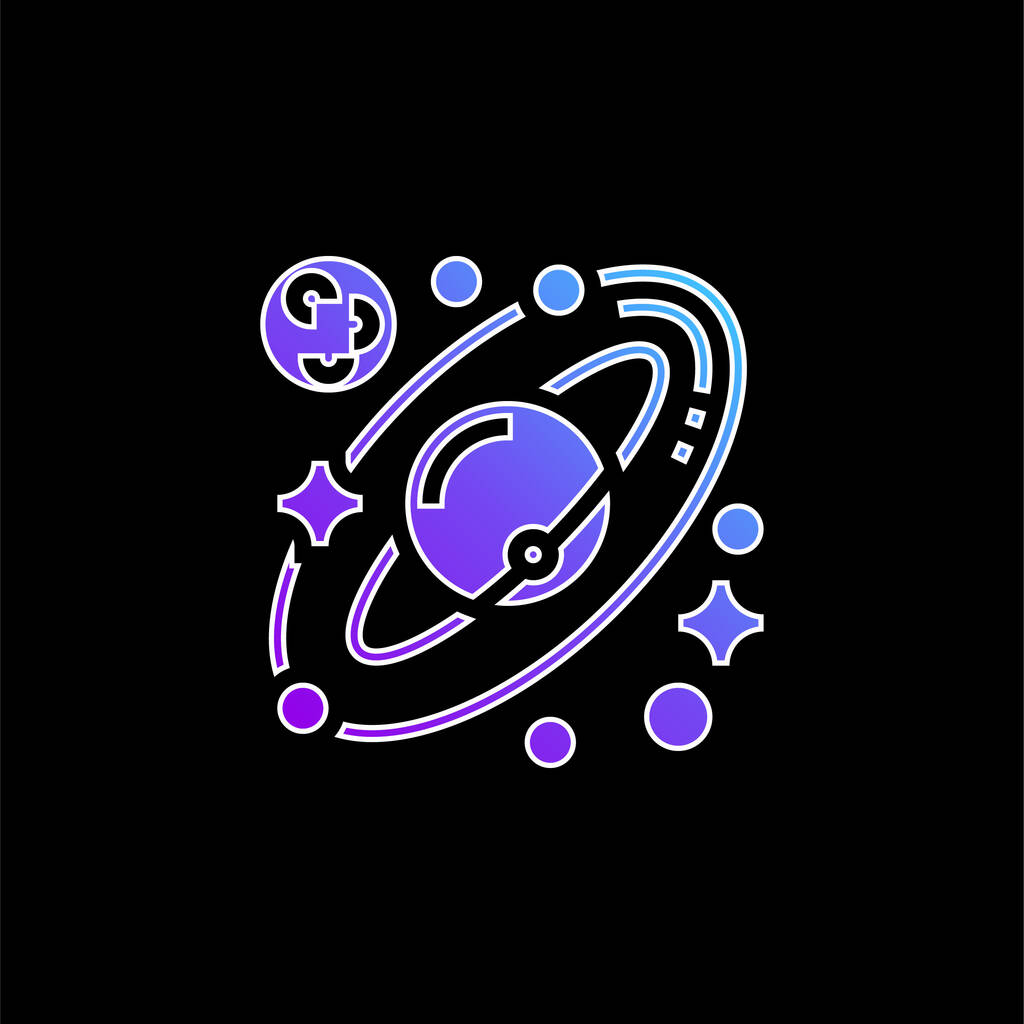 Astronomie modrý gradient ikona - Vektor, obrázek