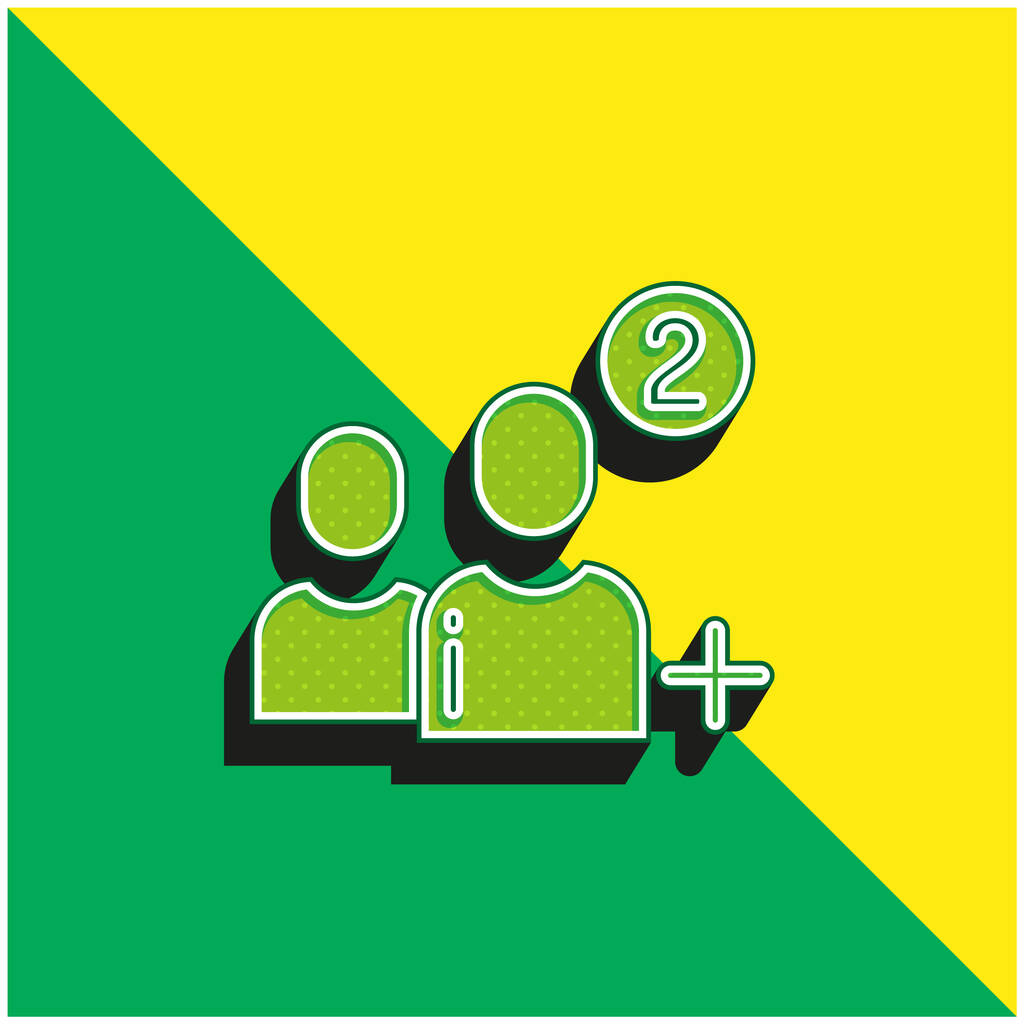 Додати Користувач Зелений і жовтий сучасний 3d Векторний логотип
 - Вектор, зображення