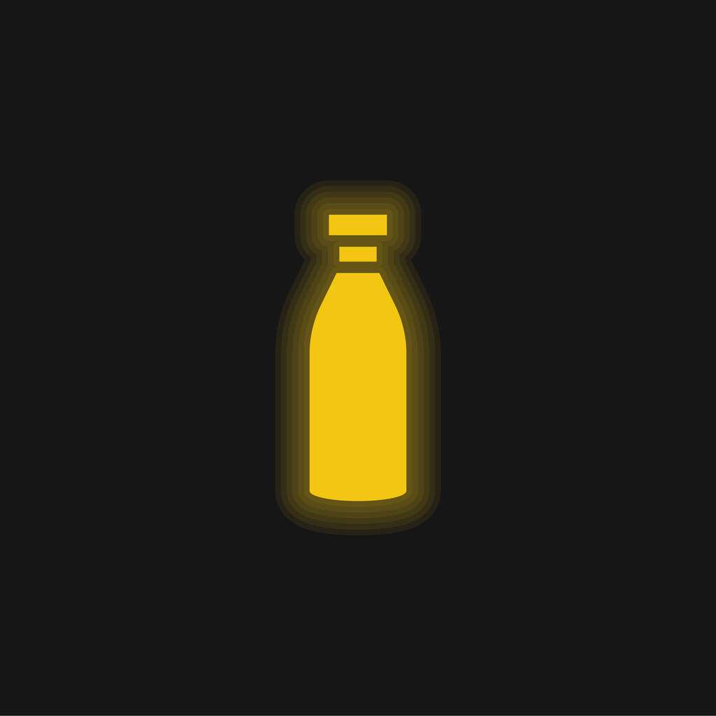ボトルイエローのネオンアイコン - ベクター画像