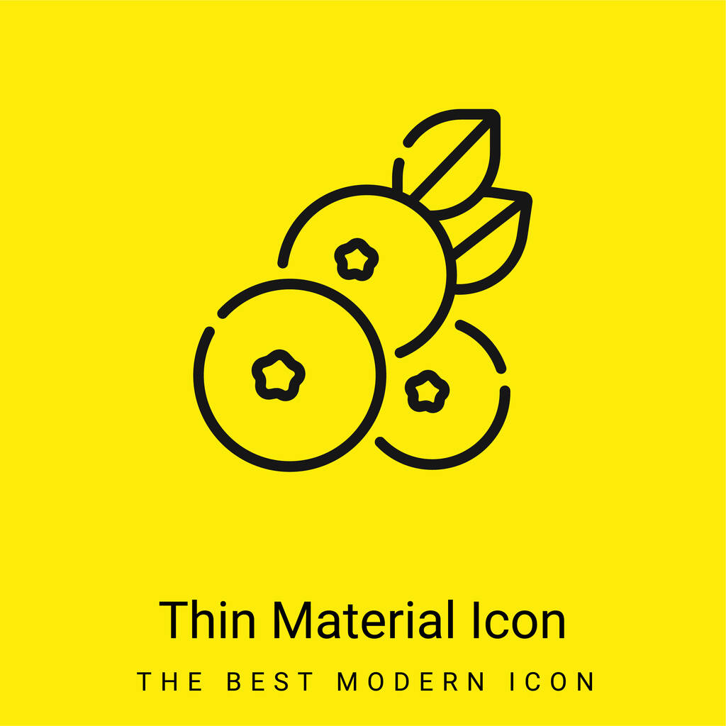 Mirtillo minimale giallo brillante materiale icona - Vettoriali, immagini