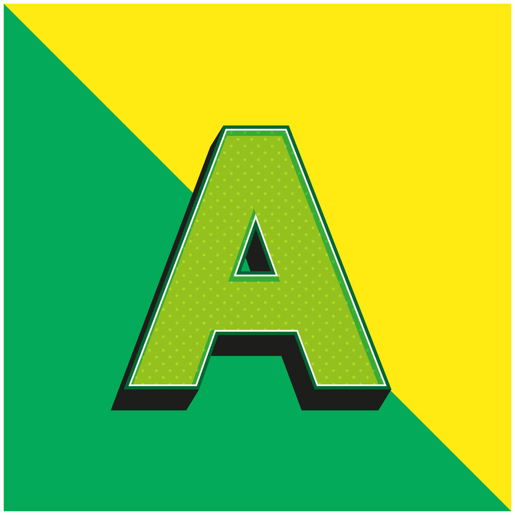Zelené a žluté moderní 3D vektorové logo - Vektor, obrázek