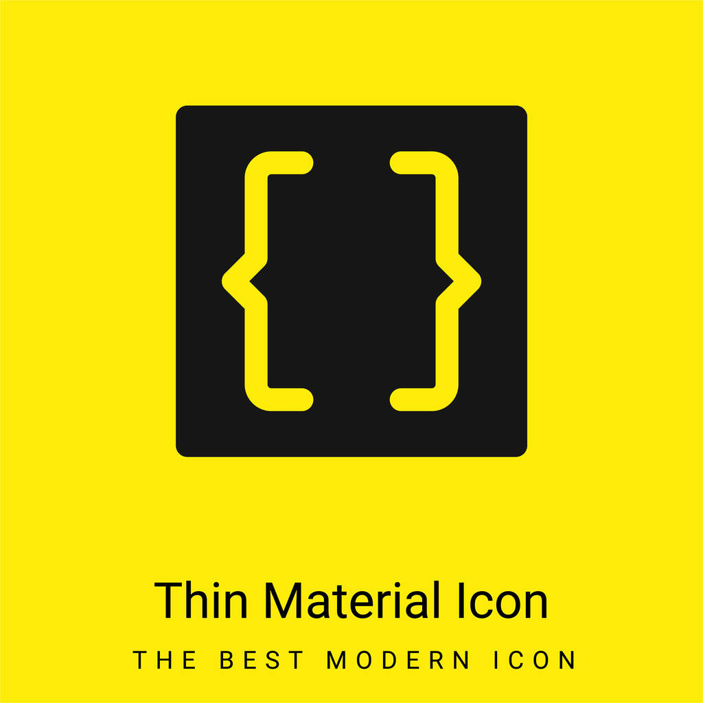Soportes mínimo icono de material amarillo brillante - Vector, Imagen