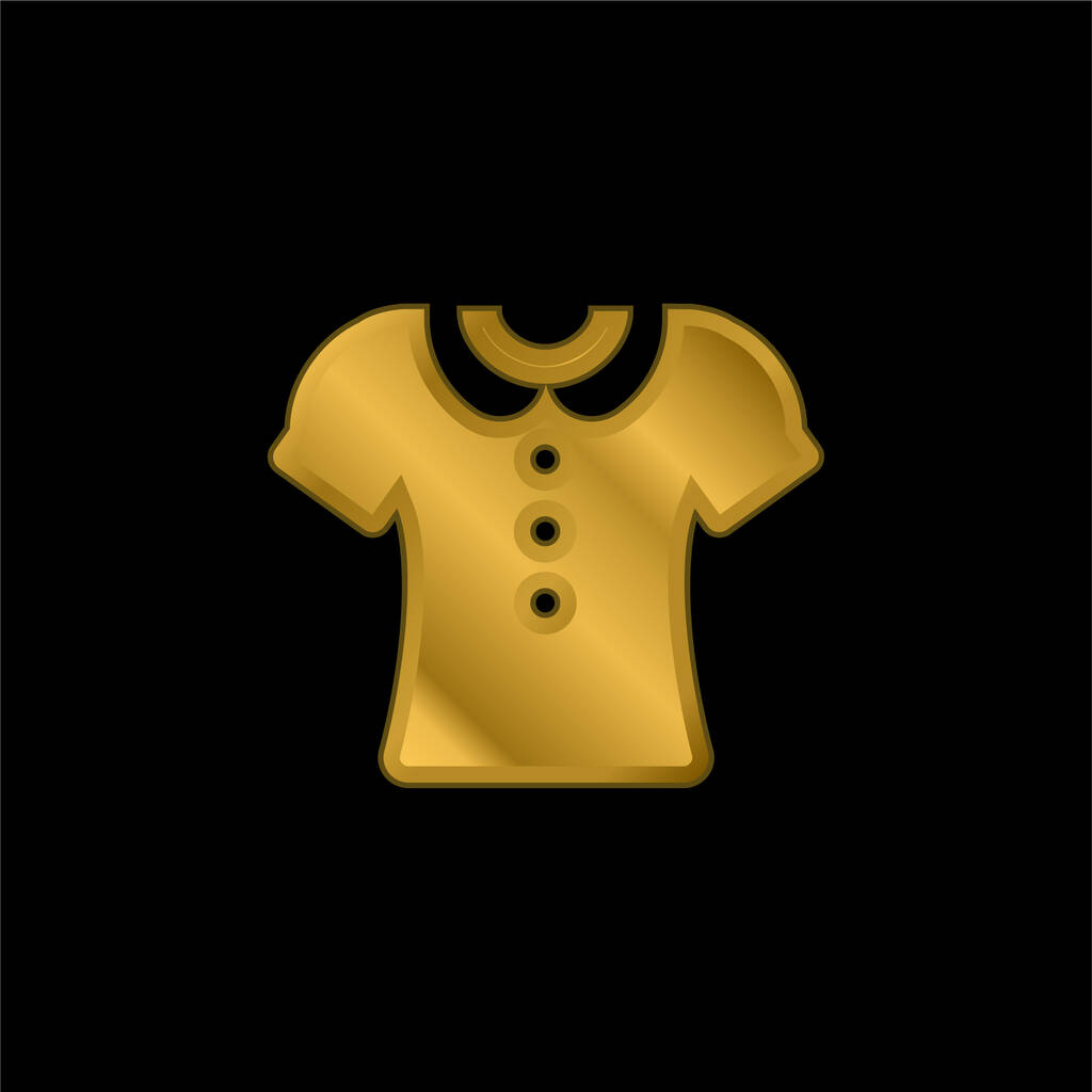 Bluz altın kaplama metalik simge veya logo vektörü - Vektör, Görsel
