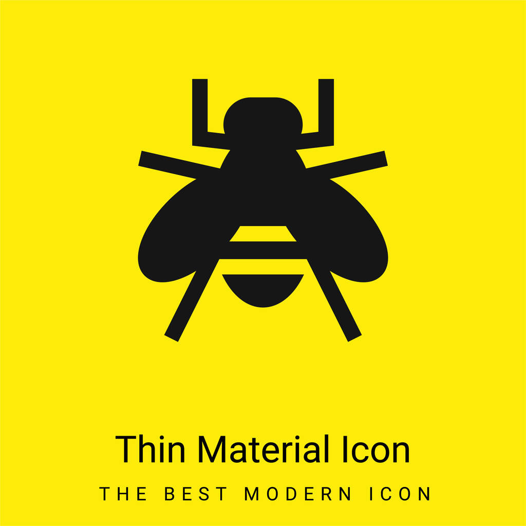 Biene minimal leuchtend gelbes Material Symbol - Vektor, Bild