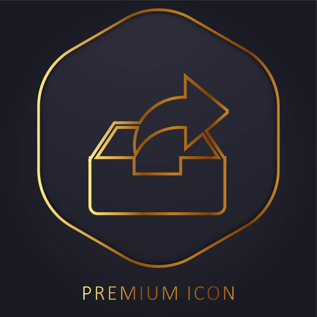 Archiv Golden Line Premium-Logo oder -Symbol - Vektor, Bild