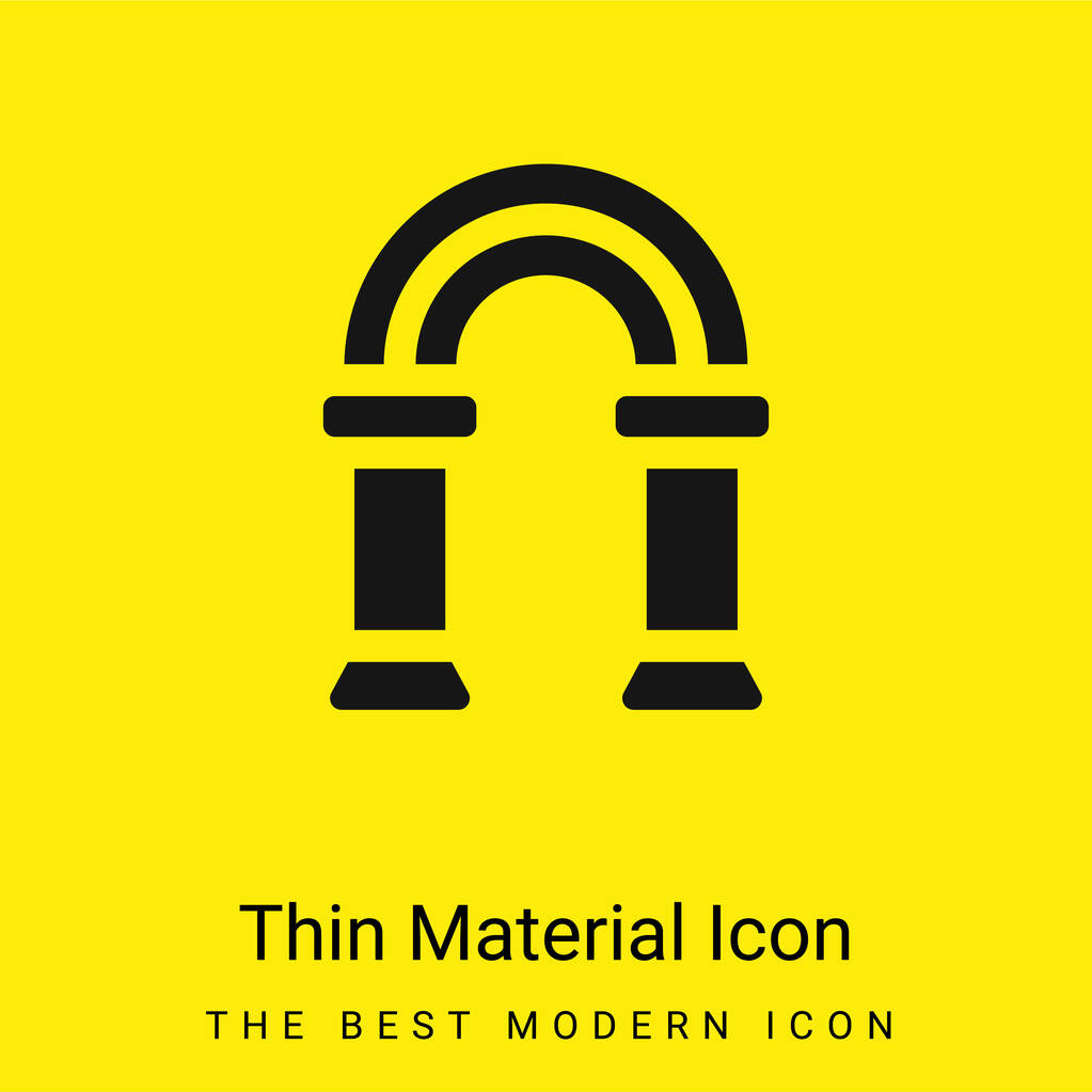 Łuk minimalny jasnożółty materiał ikona - Wektor, obraz