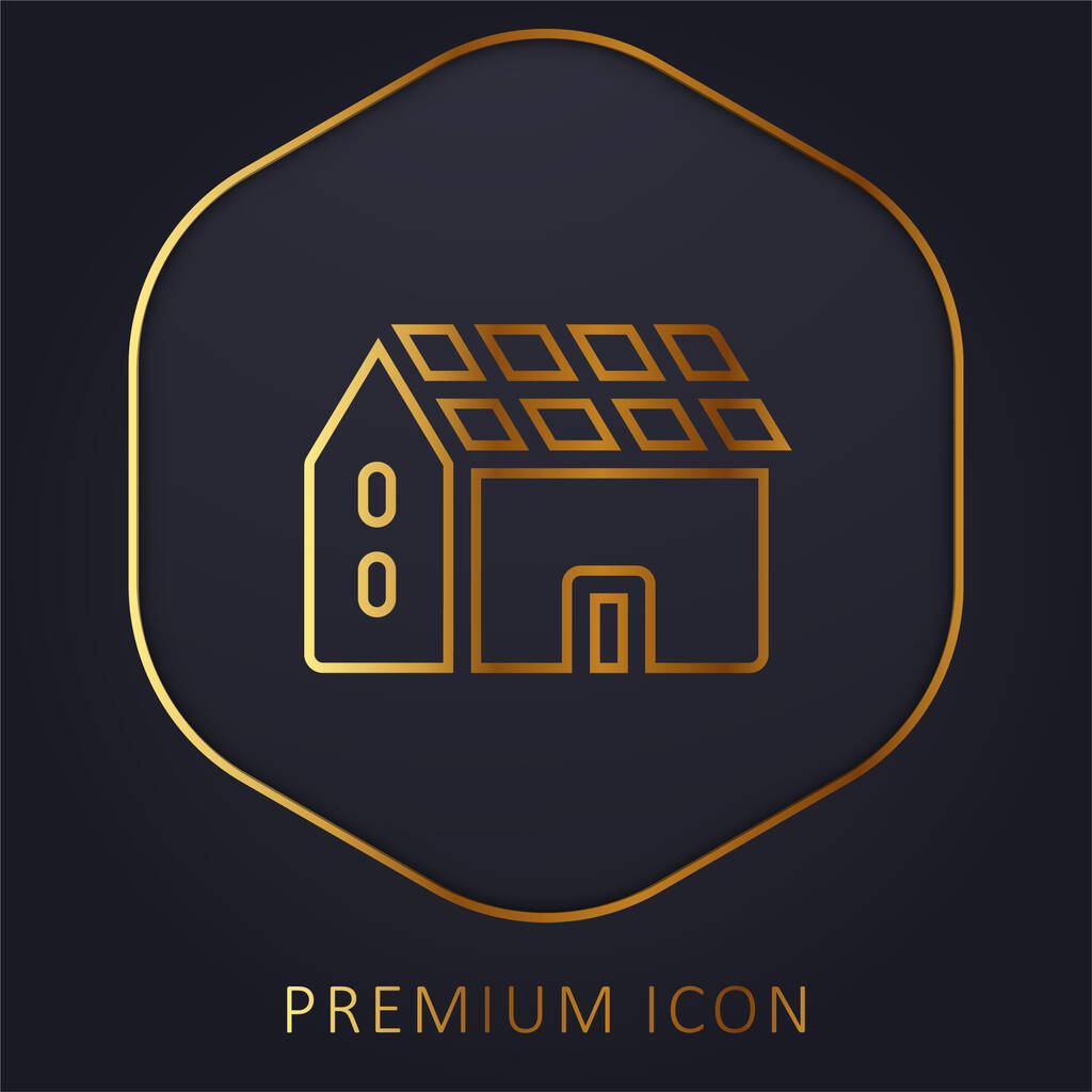 Akkumulátor arany vonal prémium logó vagy ikon - Vektor, kép