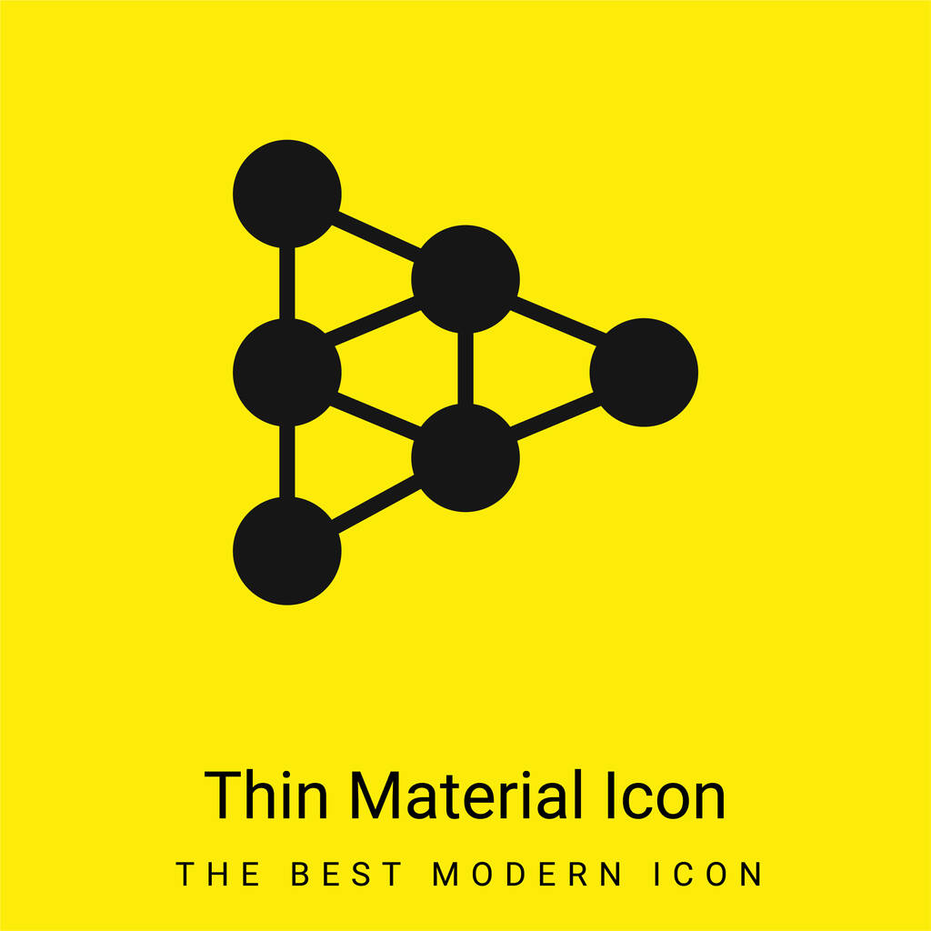 Analityka minimalna jasnożółta ikona materiału - Wektor, obraz