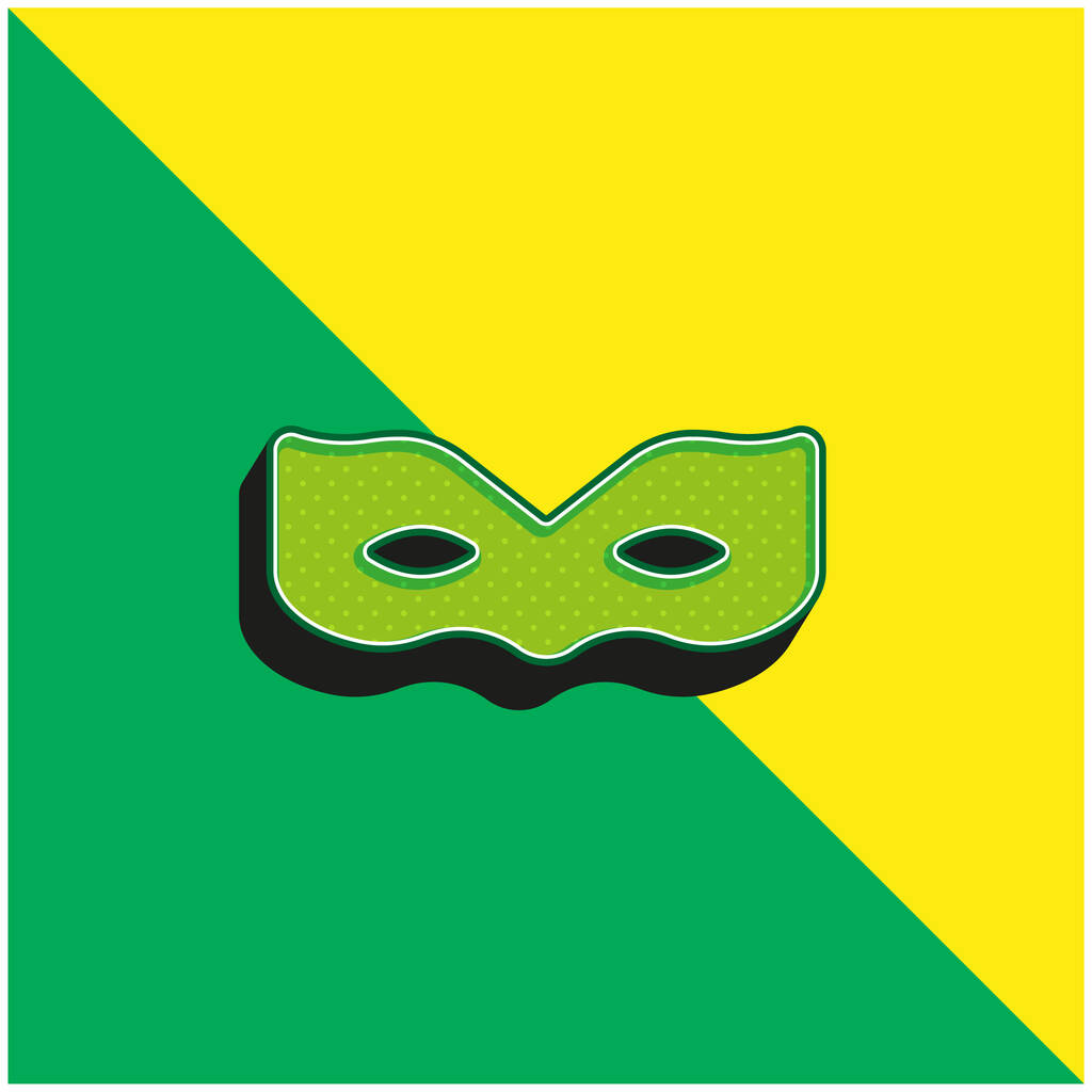 Anônimo Verde e amarelo moderno logotipo vetor 3d ícone - Vetor, Imagem