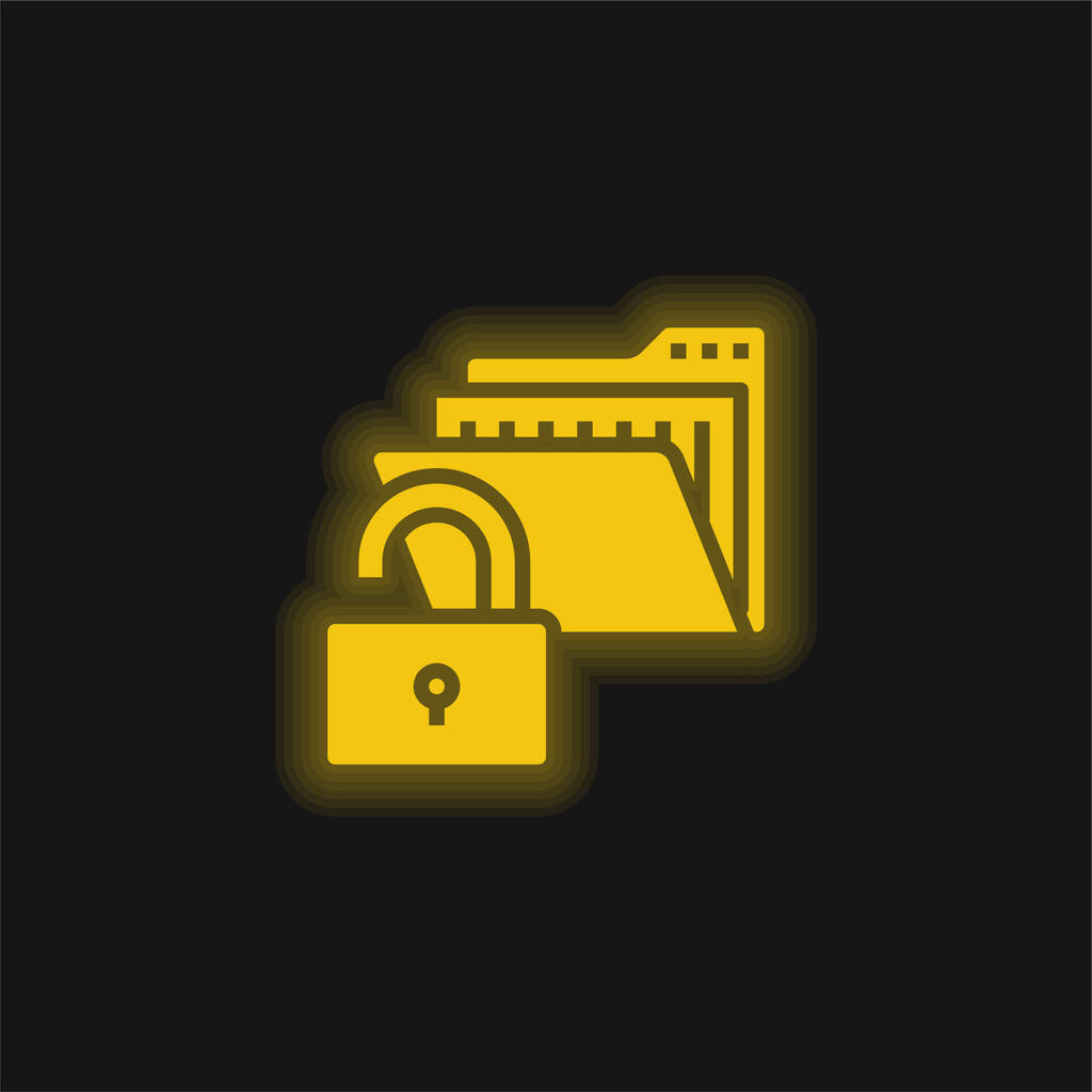 Přístupová žlutá zářící ikona - Vektor, obrázek
