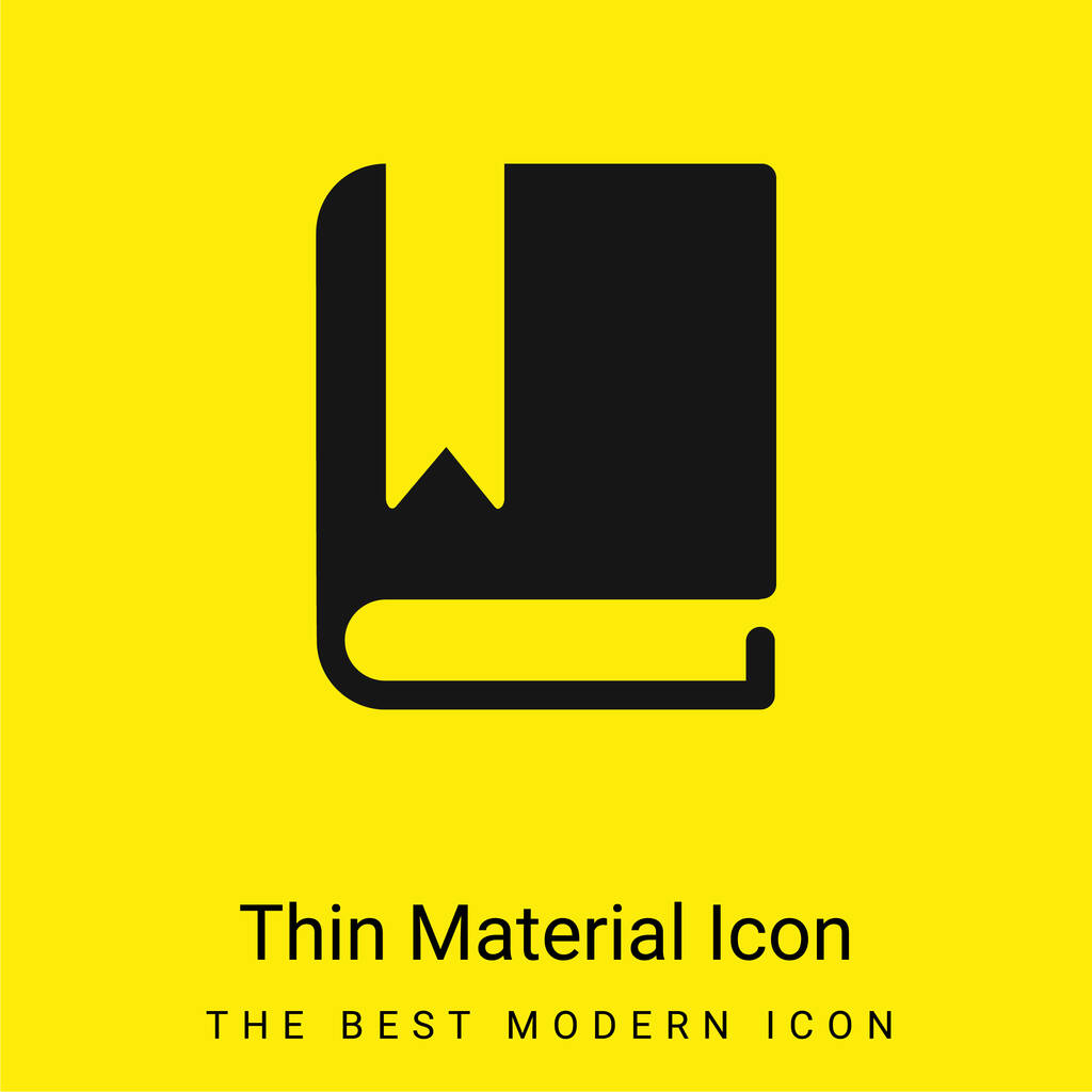 Kniha s bílou záložkou Minimální jasně žlutá ikona materiálu - Vektor, obrázek
