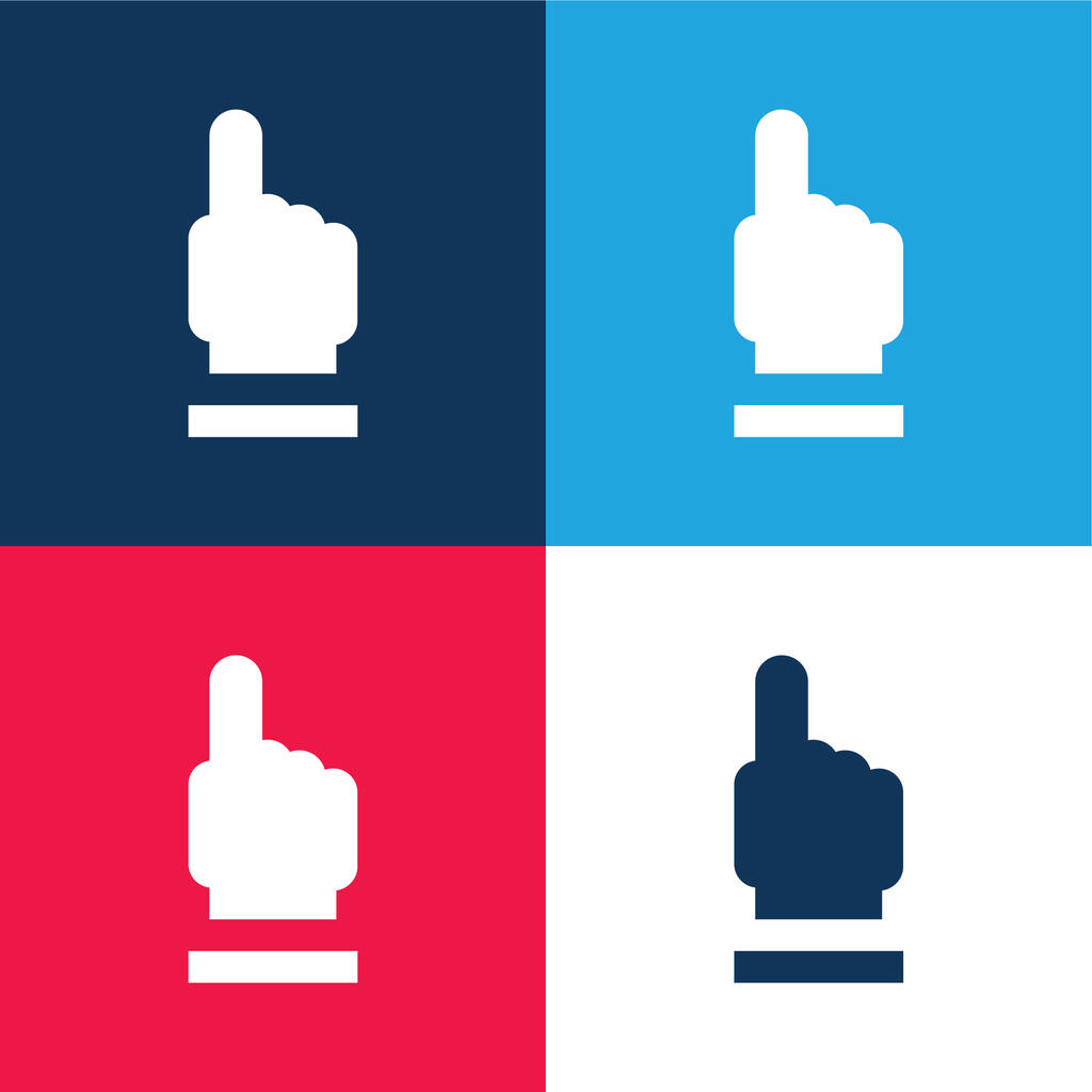 Demander bleu et rouge quatre couleurs minimum jeu d'icônes - Vecteur, image