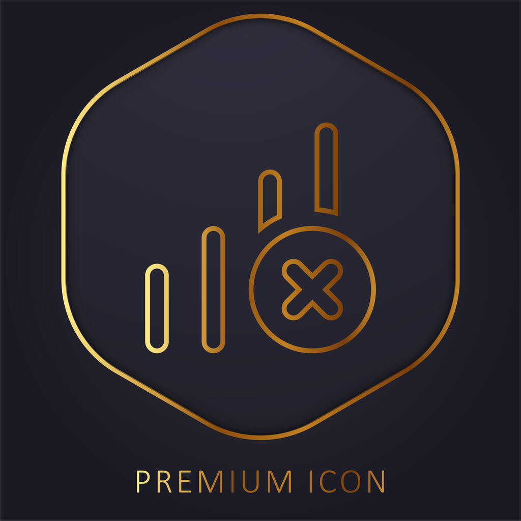 Rossz arany vonal prémium logó vagy ikon - Vektor, kép