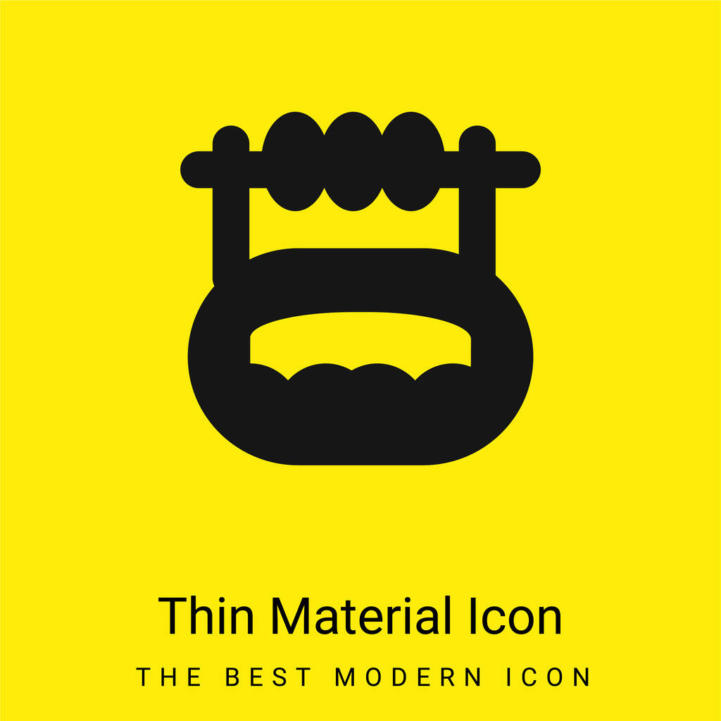 Baby Tools minimal bright yellow material icon - Vector, Image