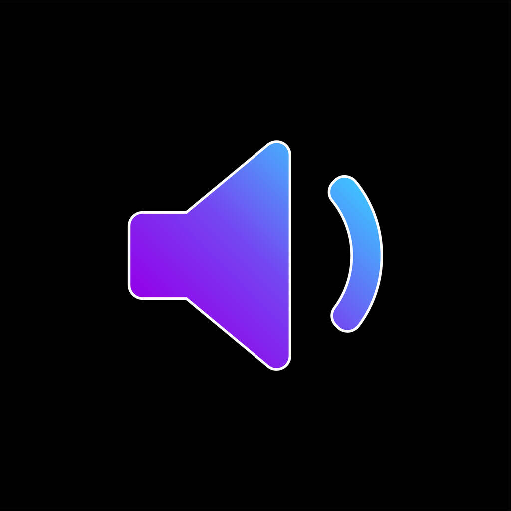 Audio Filled Speaker Of Interface blue gradient vector icon - Vector, Image