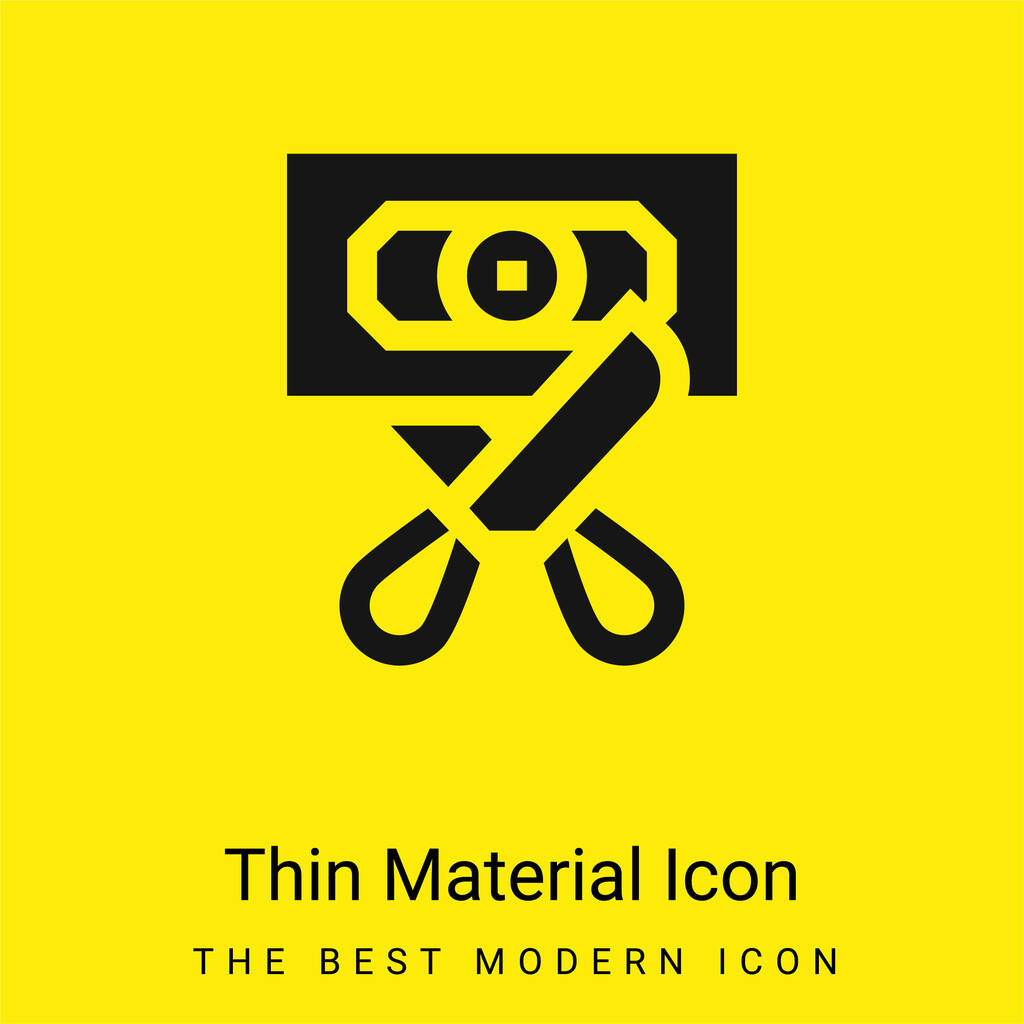 Faillissement minimaal helder geel materiaal icoon - Vector, afbeelding