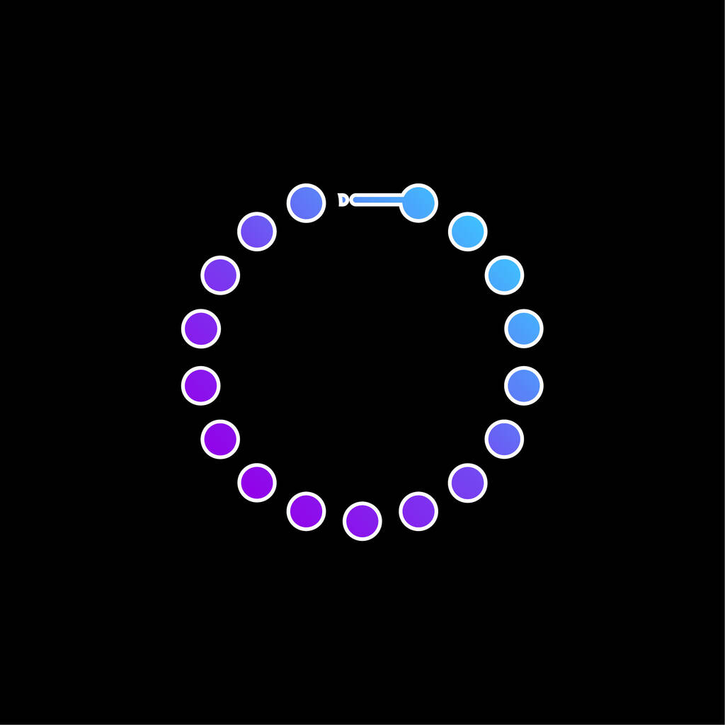 Bracelet blue gradient vector icon - Vector, Image