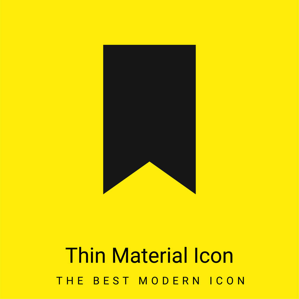Bookmark Tag minimal bright yellow material icon - Vector, Image