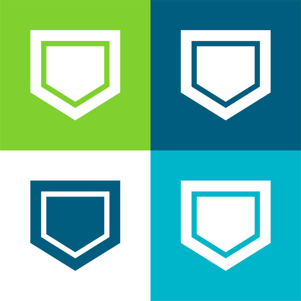 Base Set di icone minime a quattro colori Flat - Vettoriali, immagini