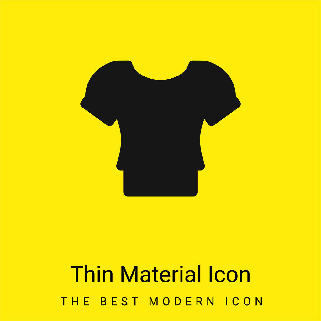 Camicetta minimale giallo brillante materiale icona - Vettoriali, immagini