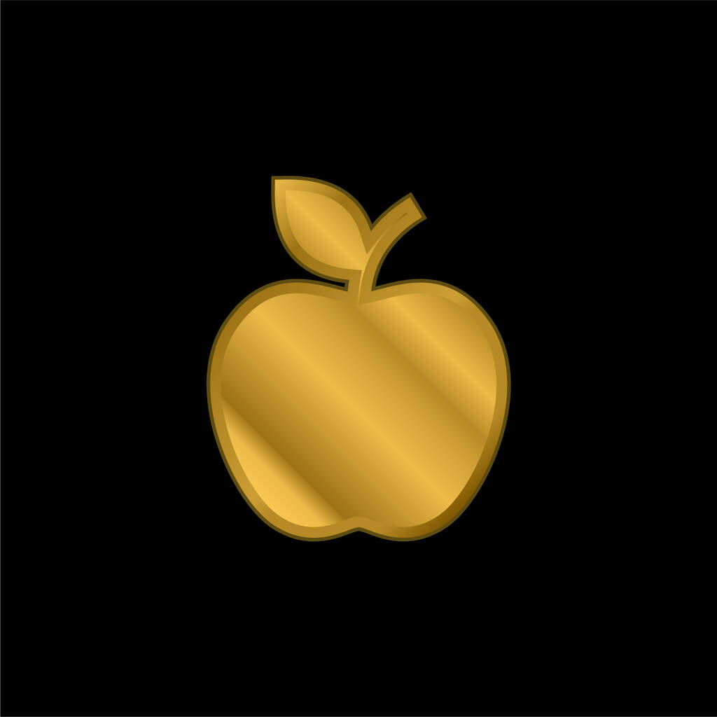 Almával bevont fémes ikon vagy logó vektor - Vektor, kép
