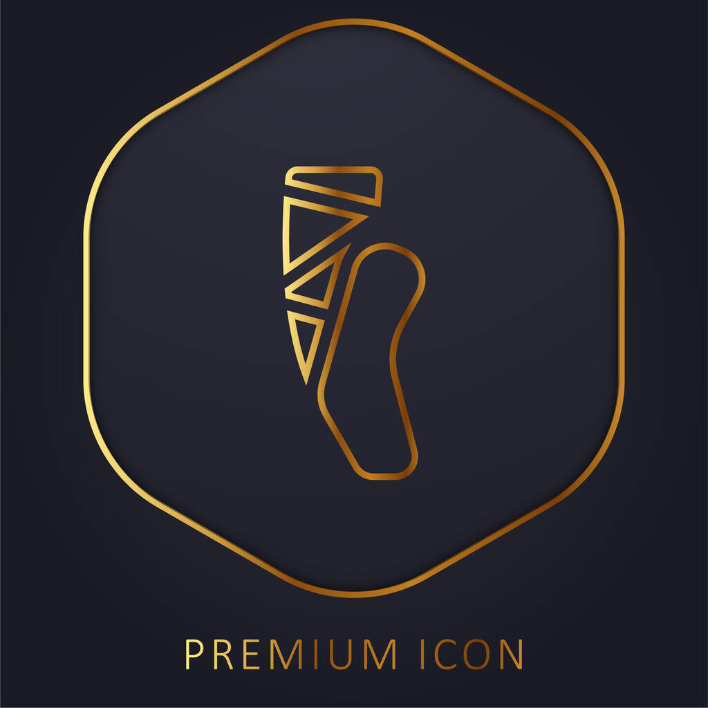 Balletto linea dorata logo premium o icona - Vettoriali, immagini