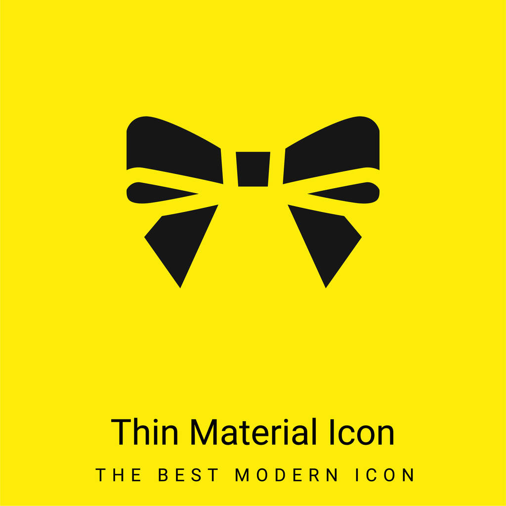 Arco mínimo icono de material amarillo brillante - Vector, Imagen
