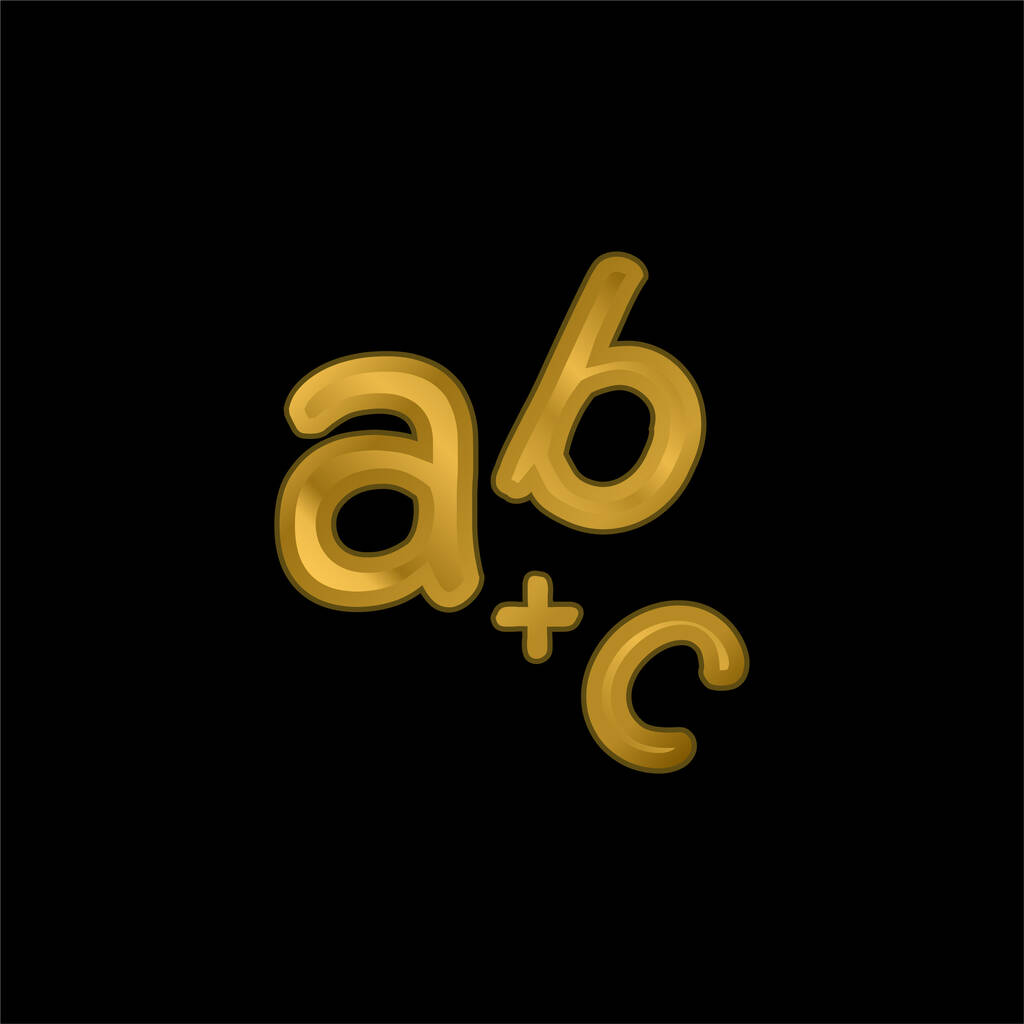 Alfabe altın kaplama metalik simge veya logo vektörü - Vektör, Görsel