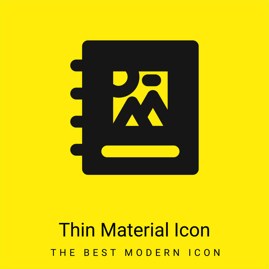 Minimalna jasnożółta ikona materiału - Wektor, obraz