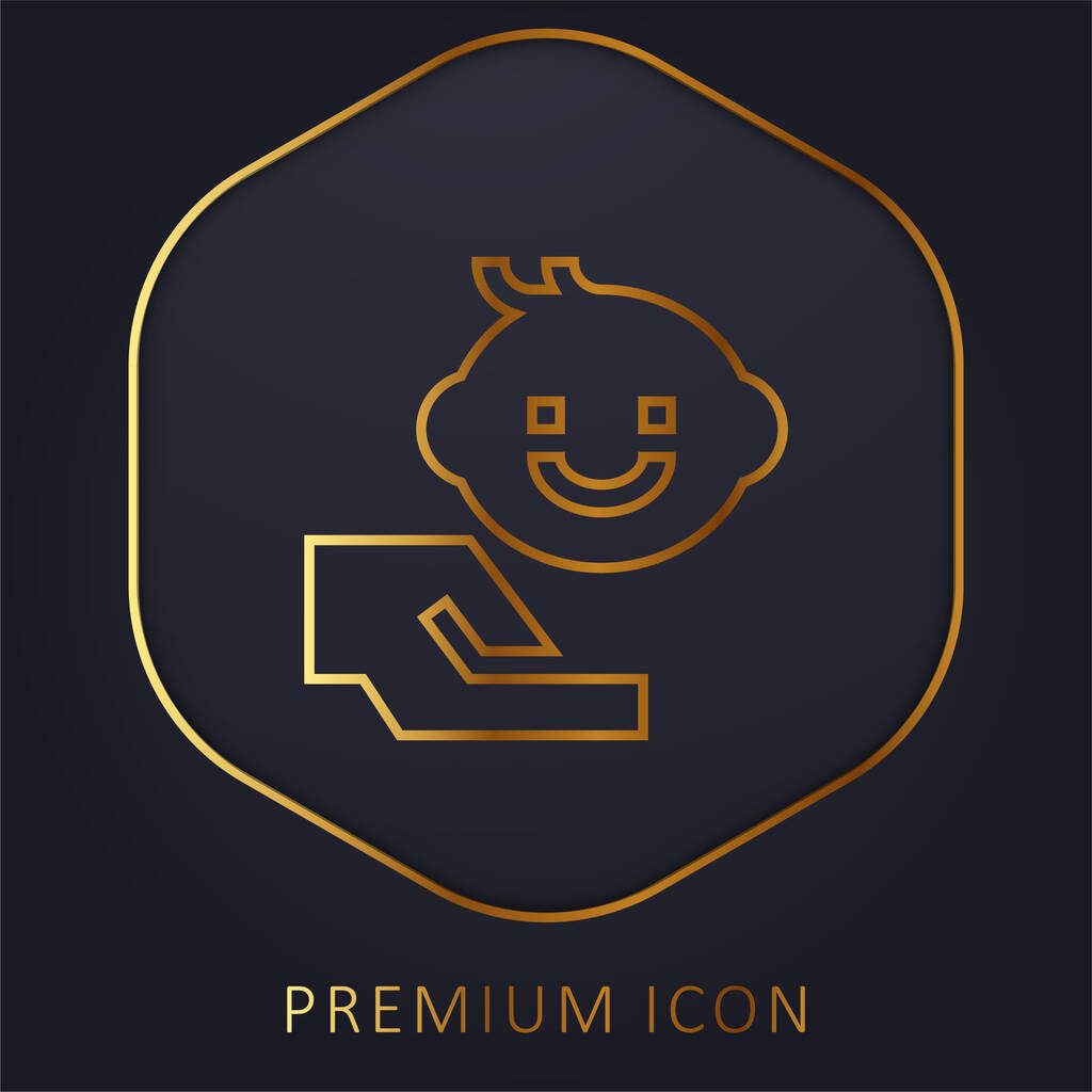Zlaté prémiové logo nebo ikona Baby Boye - Vektor, obrázek