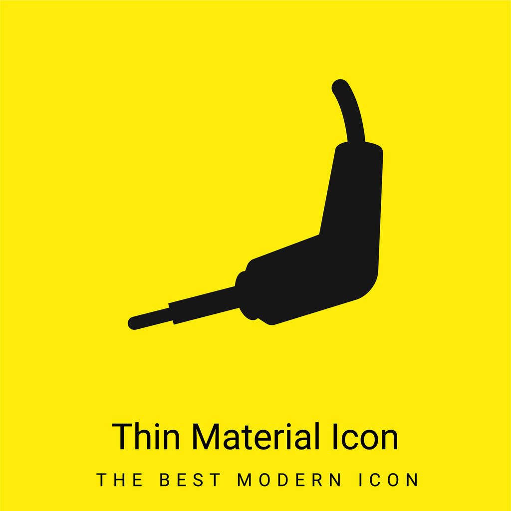 Equipo de audio Conector mínimo material amarillo brillante icono - Vector, Imagen